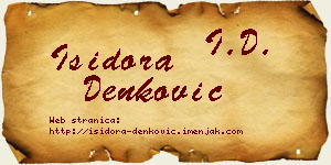 Isidora Denković vizit kartica